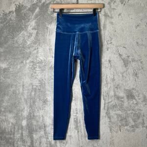 Beyond Yoga Velvet Motion High Waisted Yoga Leggings Blue‎ Gem Athleisure SM 24'